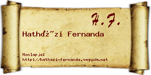 Hatházi Fernanda névjegykártya